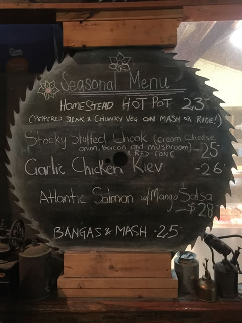 Bistro seasonal menu